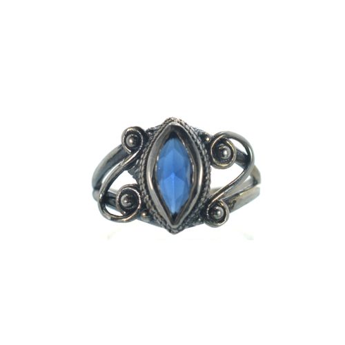 Ασημένιο 925 δαχτυλίδι με μπλε ζιργκόν