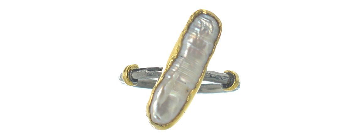Ασημένιο 925 δαχτυλίδι με μαργαριτάρι