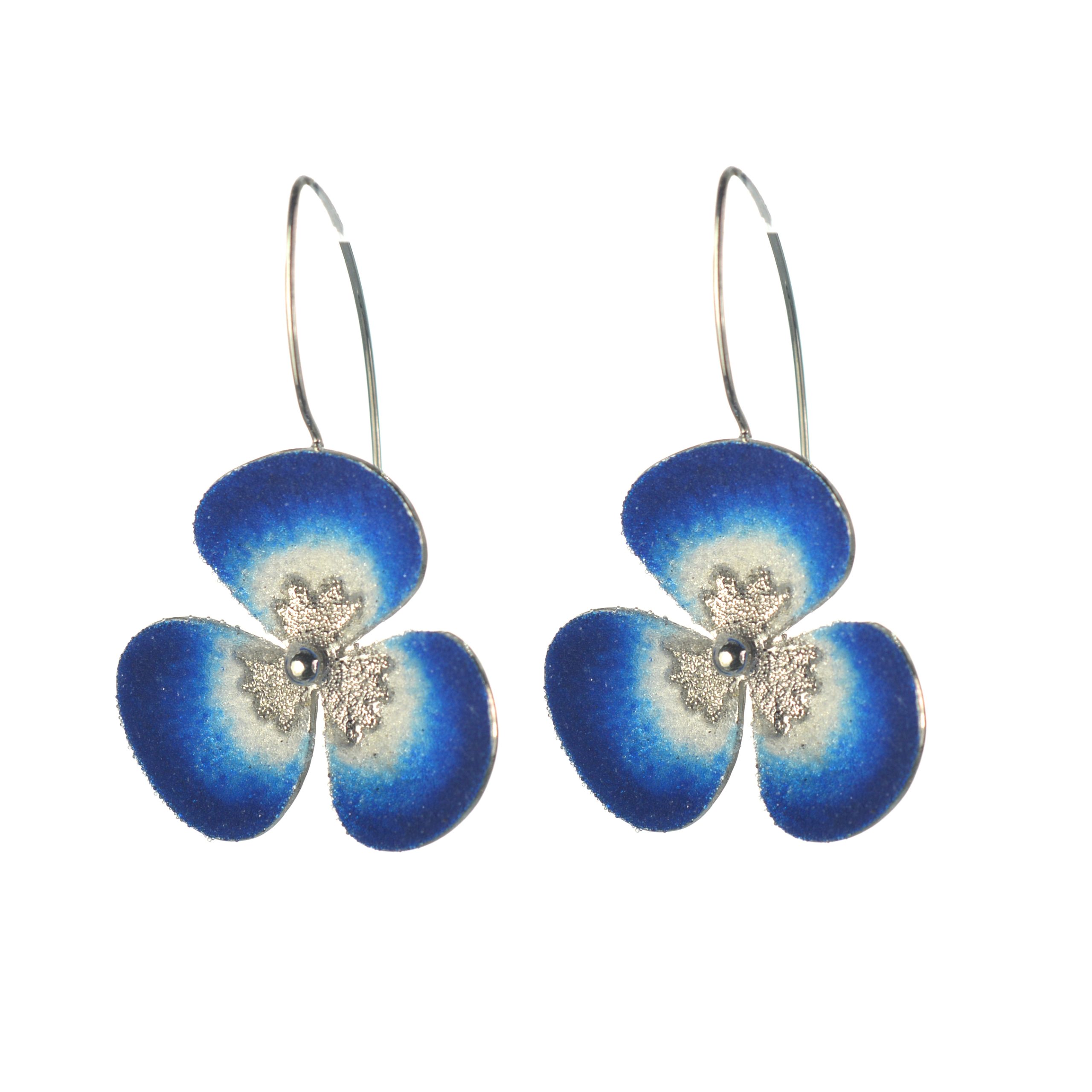 Ασημένια 925 σκουλαρίκια λουλούδια - Image 2